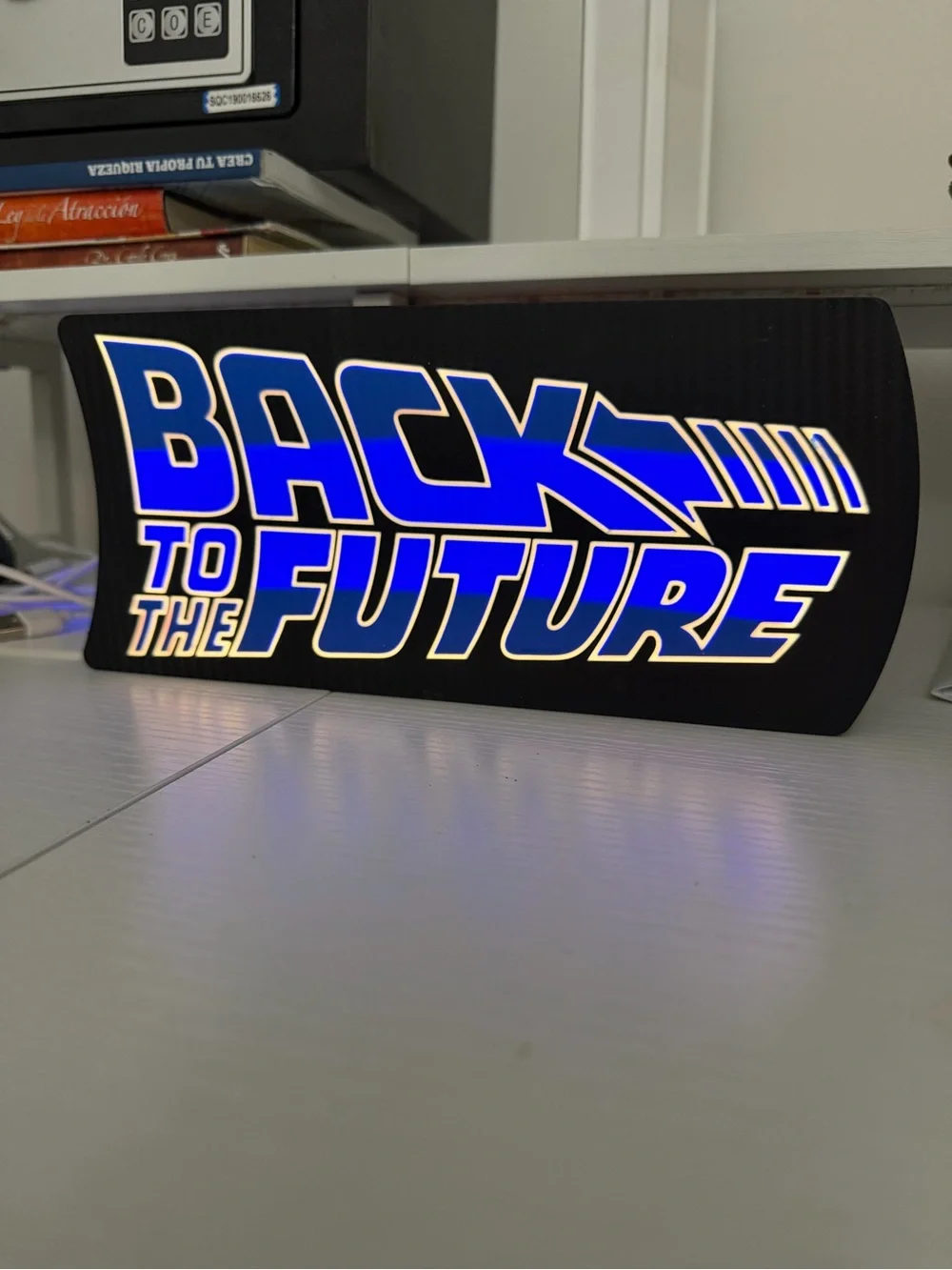Back to the Future Illuminated Wall Sign - Blue and Black